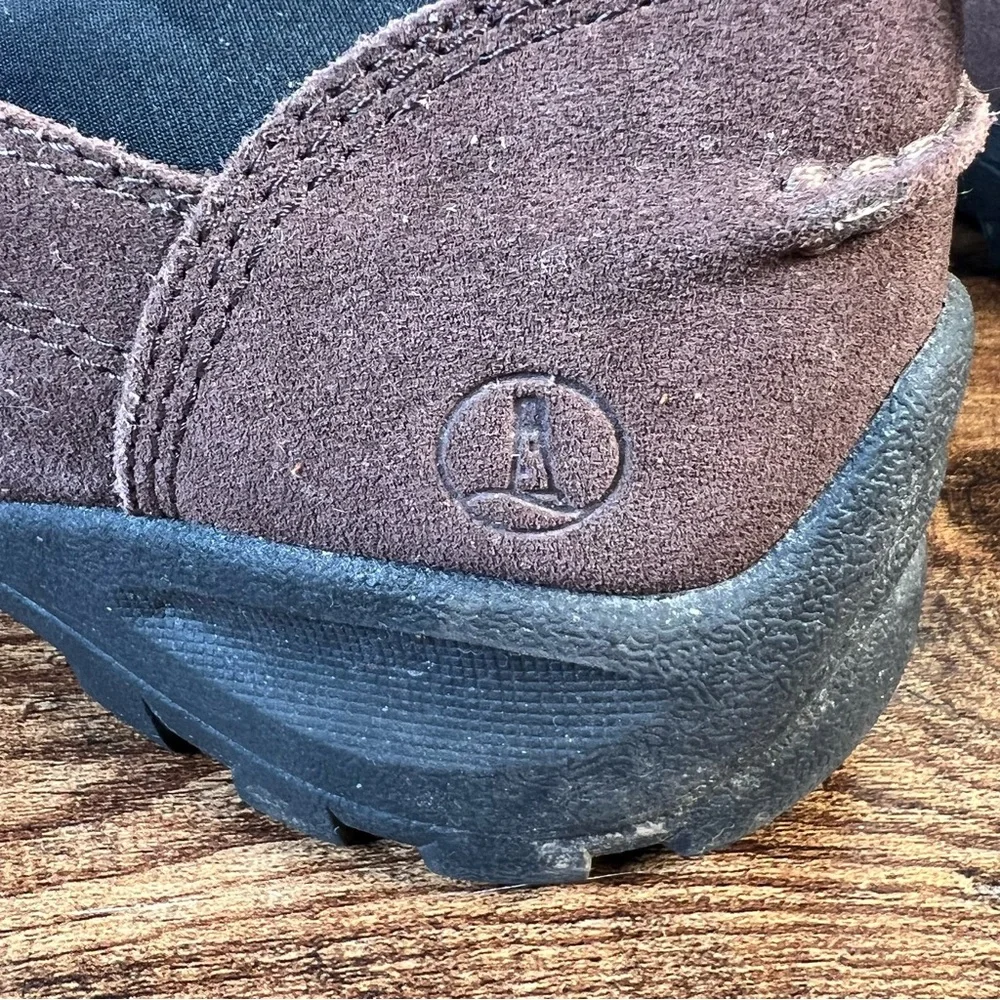 Lands End Suede Shoes Brown Slip On Rugged Sole Casual Men's 8